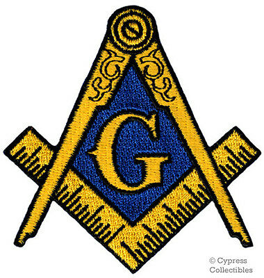 Masonic Logo Embroidered Patch Iron-on Freemason Square Compass Mason Emblem