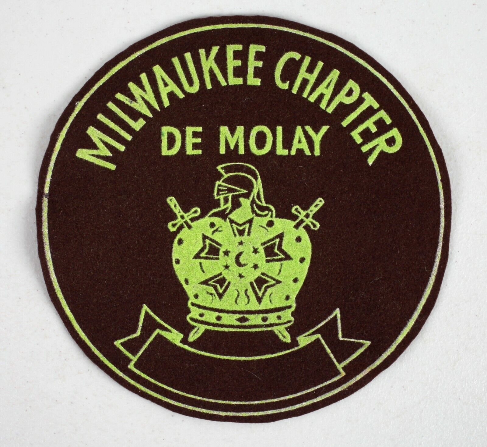 Vintage Advertising Cloth Patch Milwaukee De Molay Chapter Masons