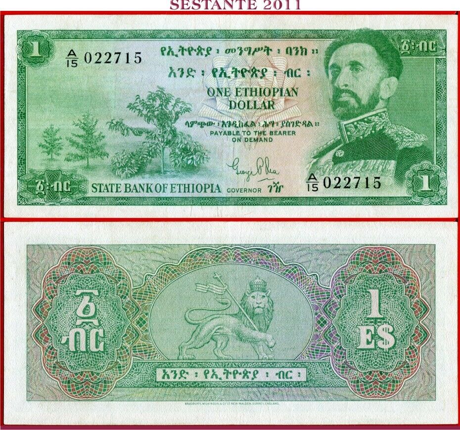 $ Ethiopia - 1 Ethiopian Dollar Nd 1961 - P 18 - Xf+ Free Shipping From 75 Euros