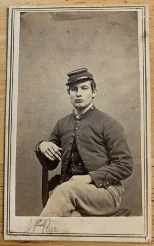 Civil War Soldiet Portrait Photo “reproduction”   Cdv Named “j.f.page”