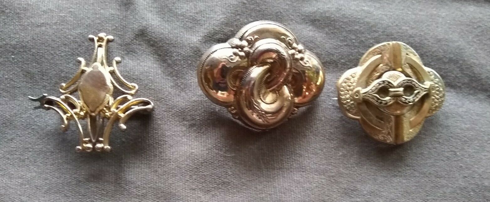 Lot Of Victorian Brooches/pendants Possibly Gf