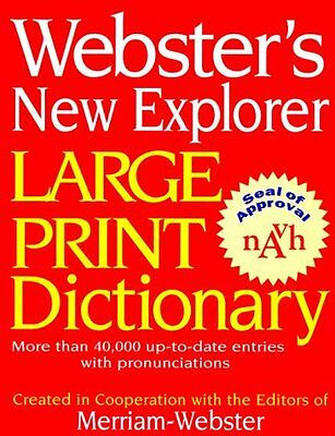 Websters New Explorer Large Print Dictionary By Merriam-webster