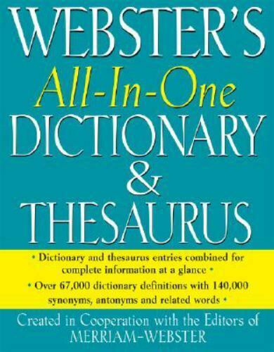 Webster's All-in-one Dictionary And Thesaurus By Merriam-webster