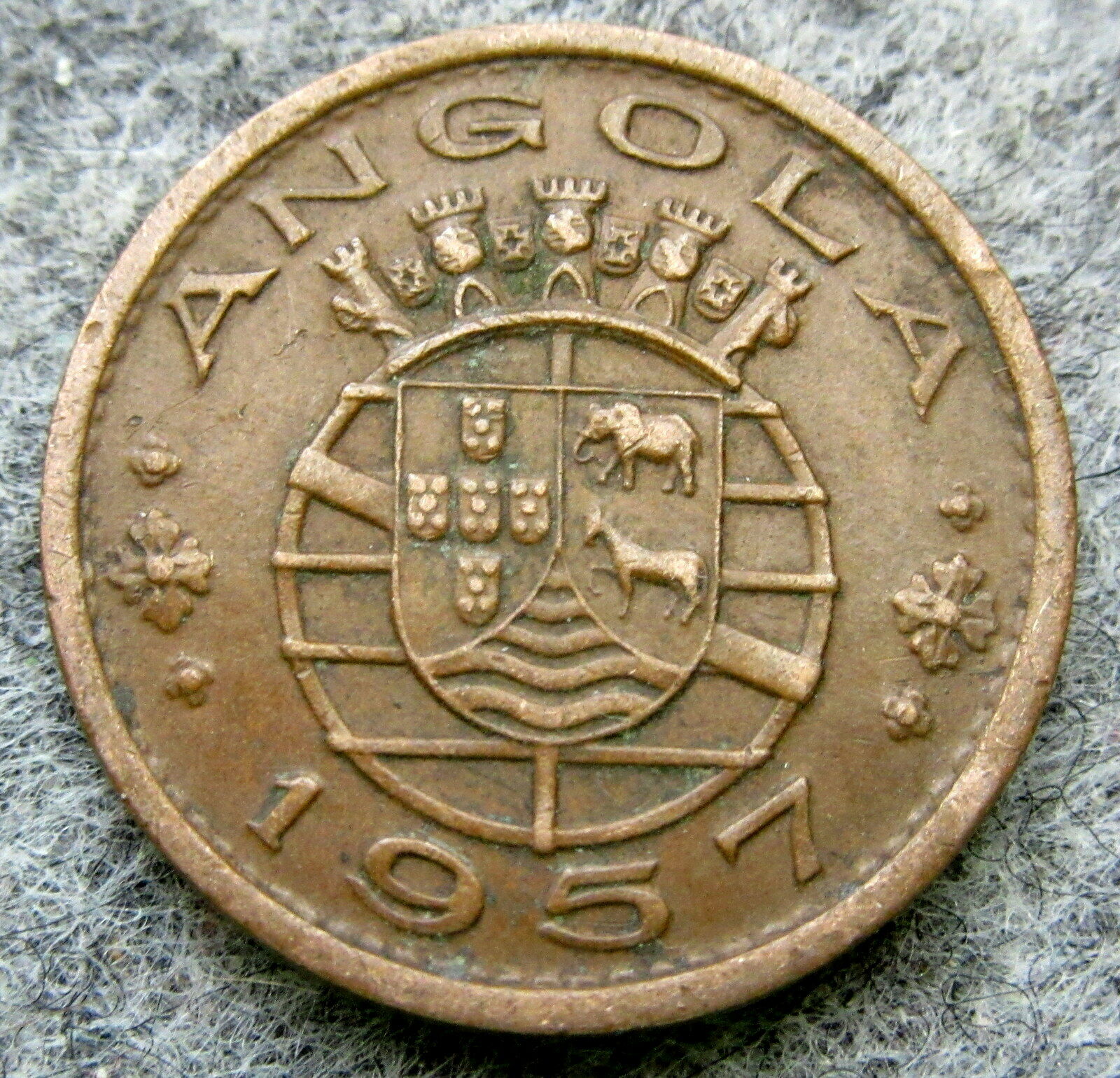 Angola Portuguese Colonial 1957 50 Centavos