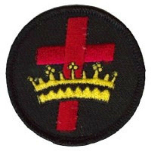 Cross Crown Embroidered Iron-on Patch