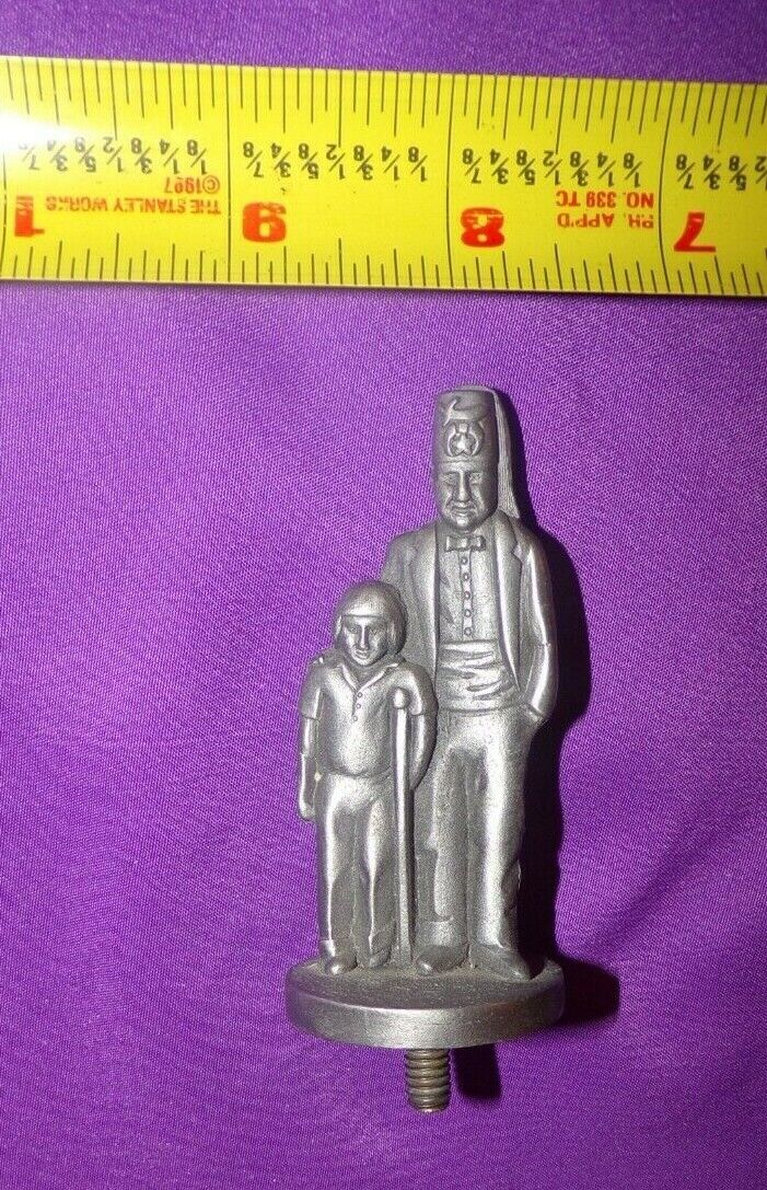 Pewter Shriner With Child Figure By Harry Klitzner Co. 1981