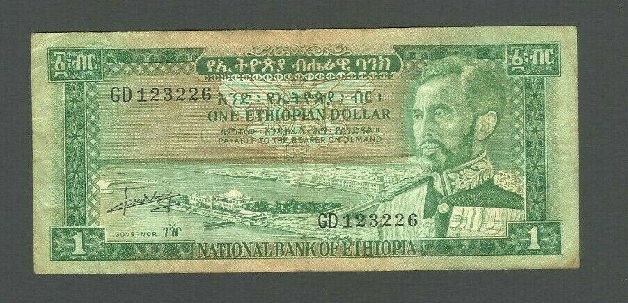 Ethiopia Banknote P-25,1 Dollar,1966