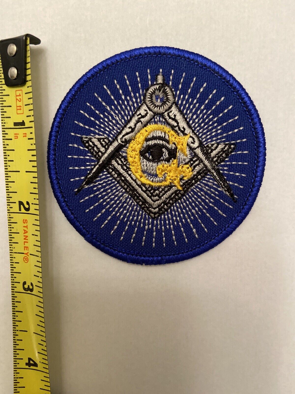 Masonic/ Freemasonry Patch, Iron On, 2 1/2 Inch Collectible! Free Shipping Usa