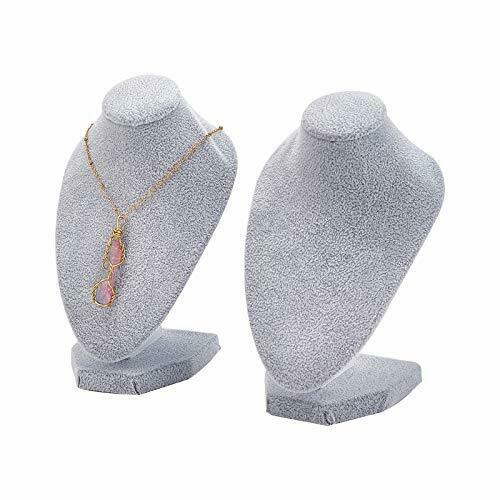 Ph Pandahall 2 Packs Mini Necklace Bust Display Stand Velvet Necklace Display...