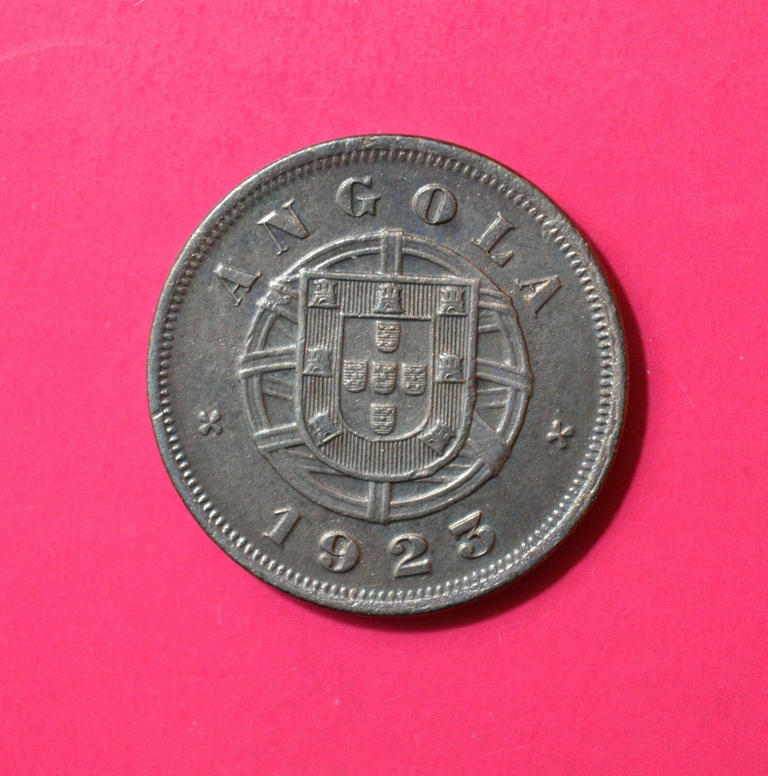Angola (portugal) 5 Centavos 1923, Bronze                [#ea28]