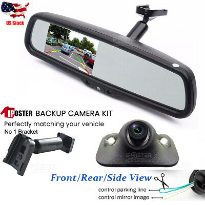 Oem Car Rear View Mirror Monitor 4.3"+no1 Mount+ccd Color Reversing Camera Kit