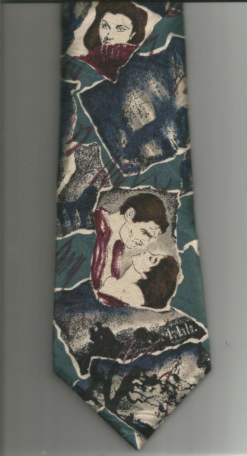 Vintage Gone With The Wind Men's Necktie 100% Silk
