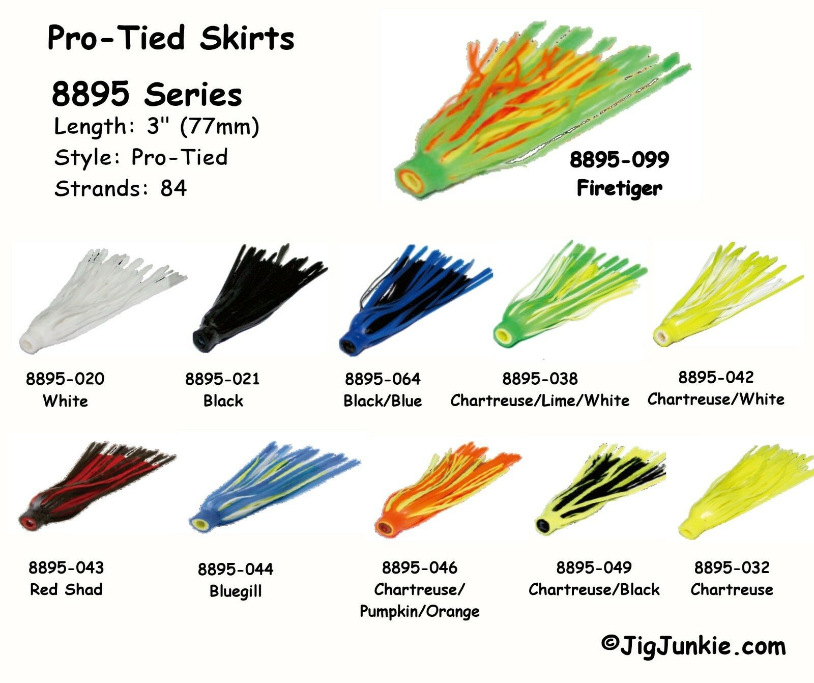 Pro-tied Silicone Skirts For Hula Poppers, Spinners, Buzzbaits, Or Jigs