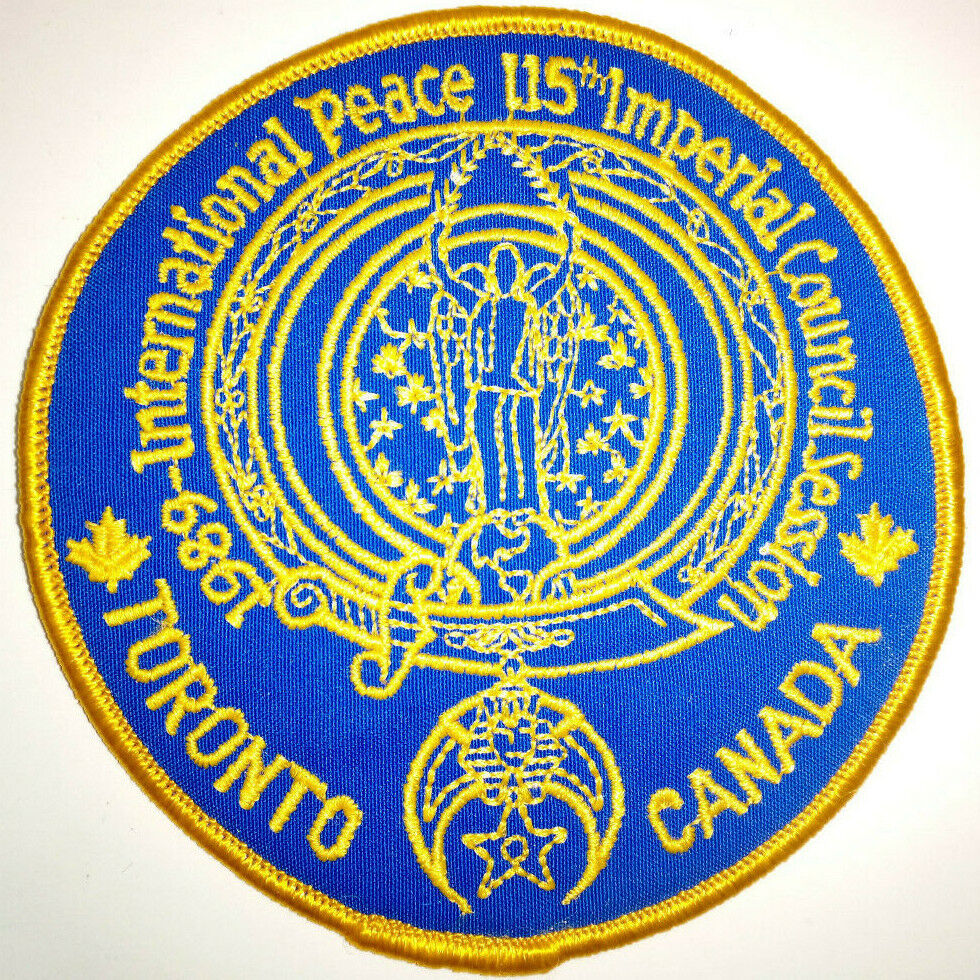 Vintage 1989 Toronto International Peace 115 Imperial Council Patch Badge Crest
