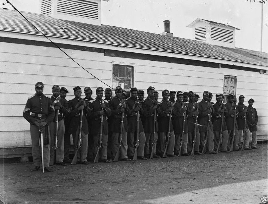 Union 4th Us Colored Infantry Company E Washington, Dc - 8x10 Civil War Photo